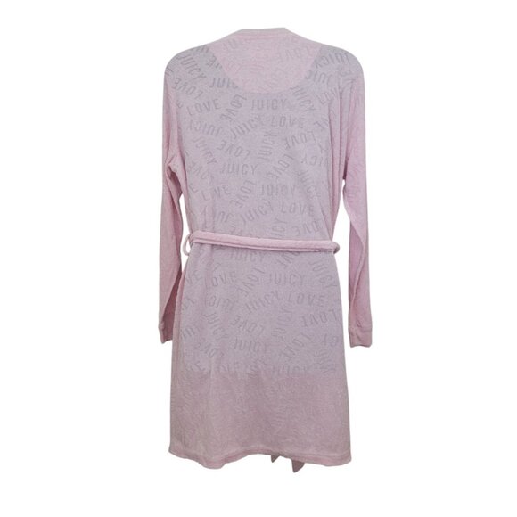 Juicy Couture Pink Terrycloth Robe Women's L/XL - Picture 2 of 8